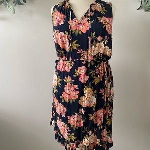 EUC Loft Plus 18 Sleeveless Floral Dress